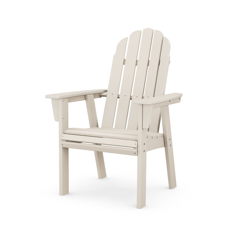 POLYWOOD Vineyard Curveback Adirondack Dining Chair, Sand