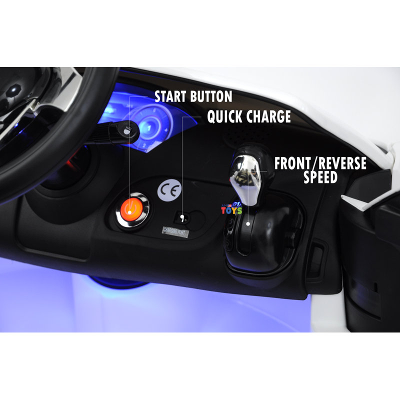 White 12V Maserati Alfieri Ride-On Car with Remote Control