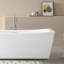  Baignoire de trempage autoportante de 70,06 po x 34,25 po