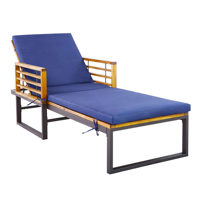 Derrisha Outdoor Chaise Lounge , Cushion Included, 1