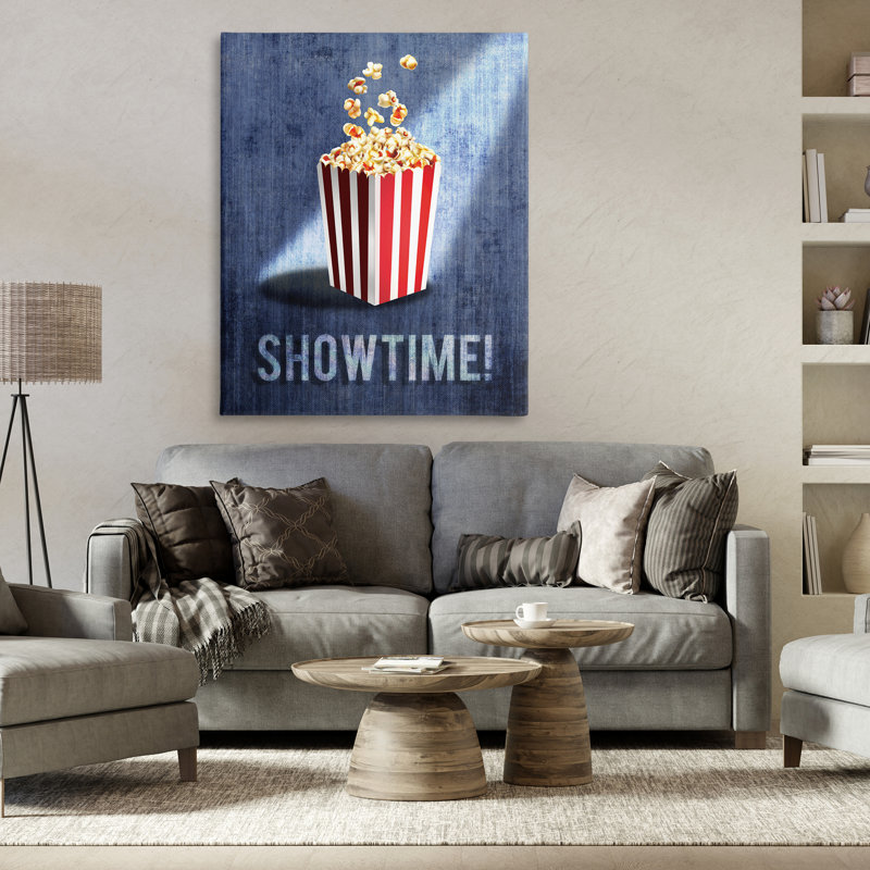 «Showtime Movie Night Popcorn», art mural par Susan Arnot, H 48 po x l 36 po