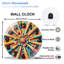 Horloge murale colorée avec design unique - horloge murale moderne en verre 12 po