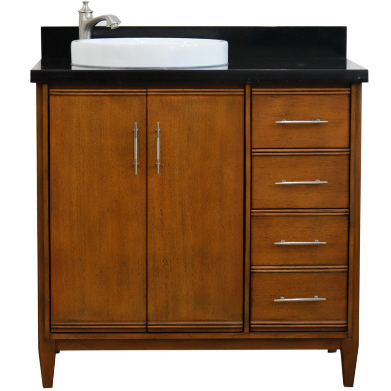 Ensemble de meuble-lavabo simple 37 po, Noir
