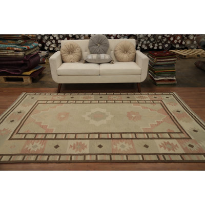 Tribal Wool Kilim Vegetable Dye Area Rug 6x9