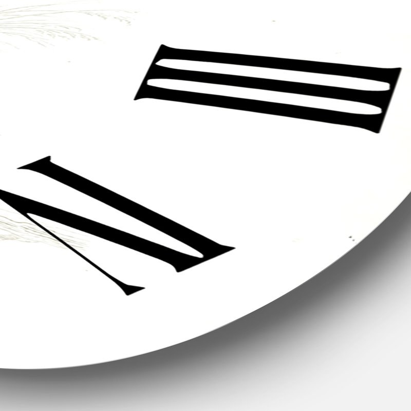 Vintage Bird II - Horloge murale traditionnelle, Moyenne