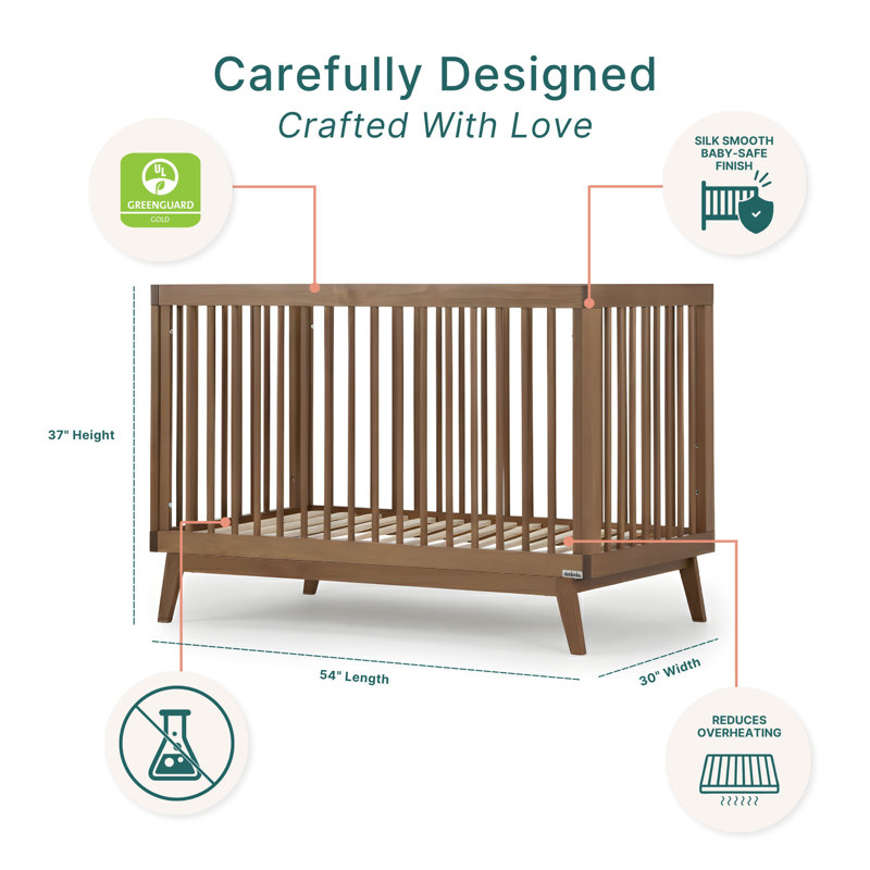 Soho 3-in-1 Convertible Crib, Walnut