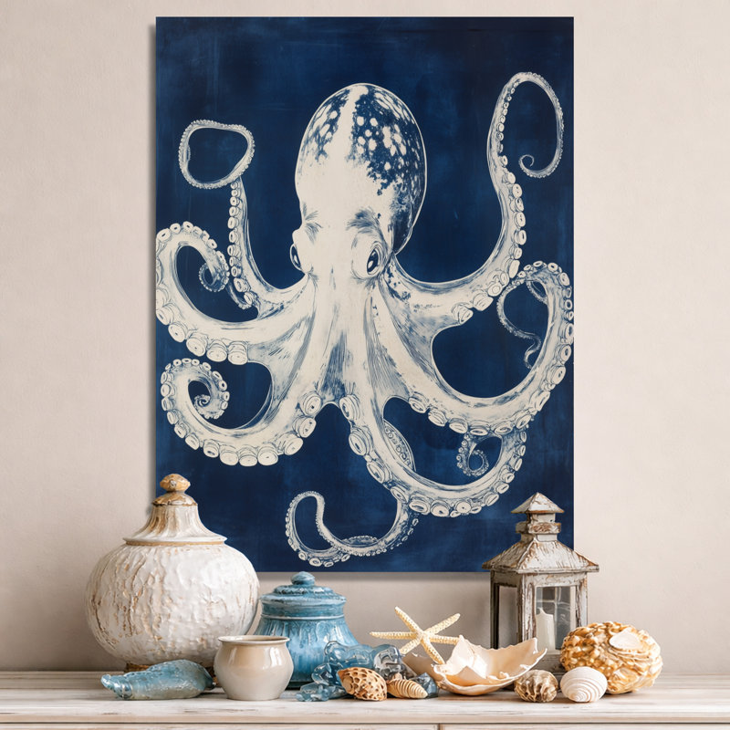 Décoration murale en toile Aly² II - Marine, H 20 po x l 12 po, Toile tendue