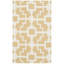 Tapis intérieur / extérieur géométrique ivoire / doré crocheté à la main-16769292