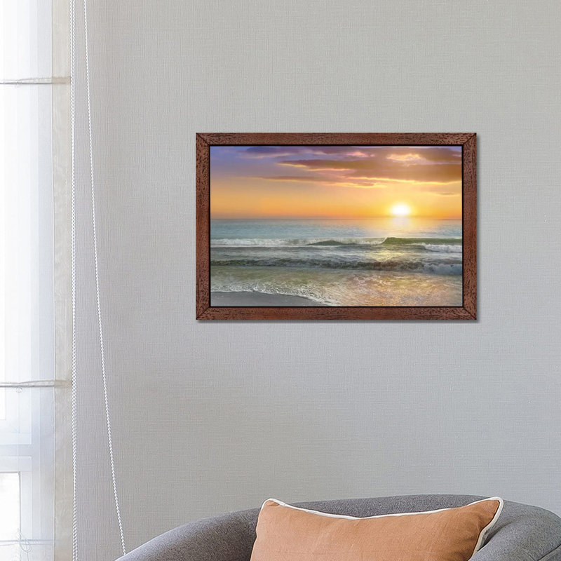 Dawn Rays - Print on Canvas, Brown Framed, 66.04 cm H x 45.72 cm W