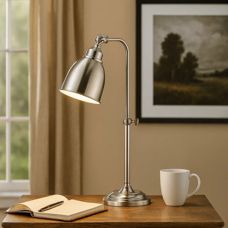Lampe arquée 25 po Kristah, Argent argent