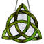 Panneau de vitrail en verre coloré 11,75 "H Trinity