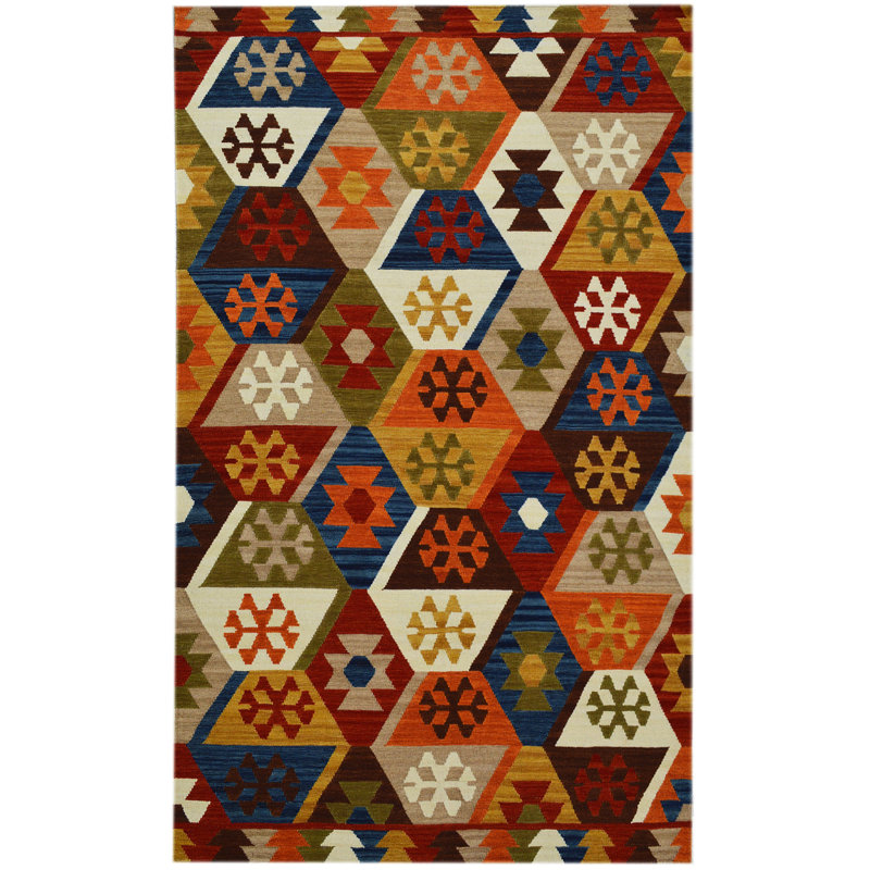 Southwestern Wool Hand Woven Area Rug, Rectangle 155 x 244cm