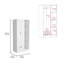 Armoire penderie avec tablettes de rangement à 4 niveaux et 1 tiroir-1092642023