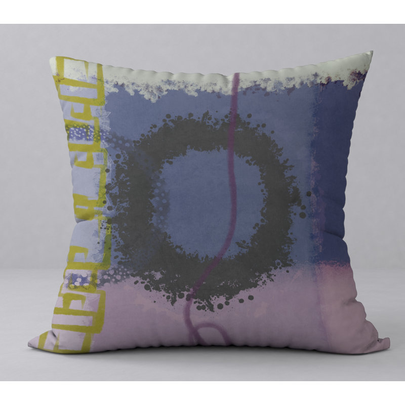 Abstract Reversible Throw Pillow, 24" H x 24" W
