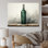 Vert minimaliste bouteilles de vin Silhouette III - art mural vin