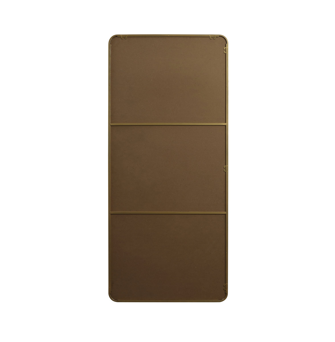 Sabine Metal Rounded Rectangle Floor Mirror, Brass, 72" x 32"