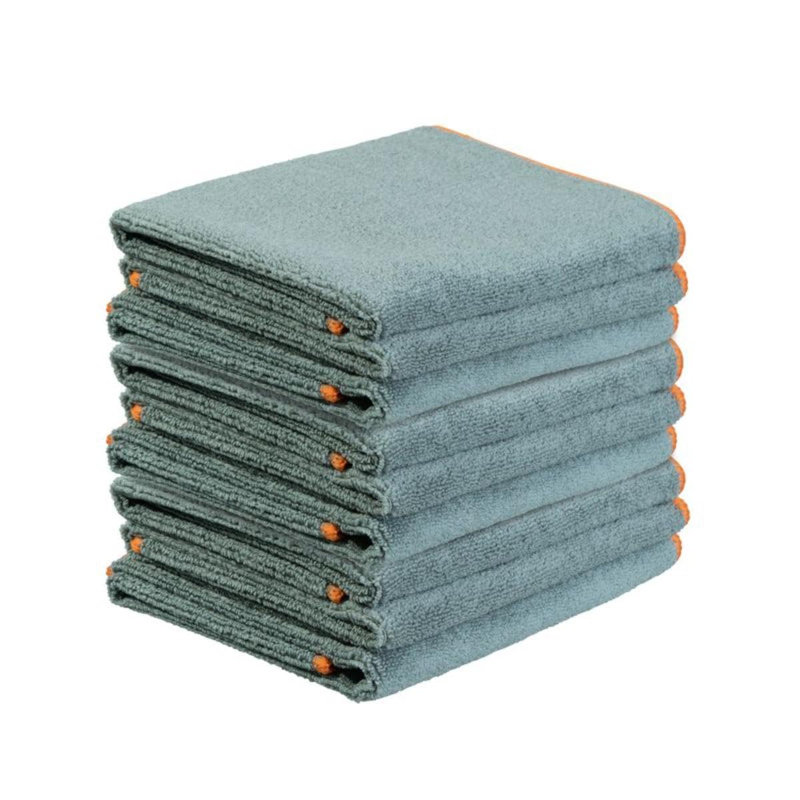 Chiffon de nettoyage en microfibre Superio gris pour les voitures, la cuisine, la salle de bain, chiffon miracle 16 x 16, chiffons non pelucheux pour le nettoyage de la maison, lavable réutilisable, aucun détergent nécessaire, sans égratignures ni rayures, paquet de 9