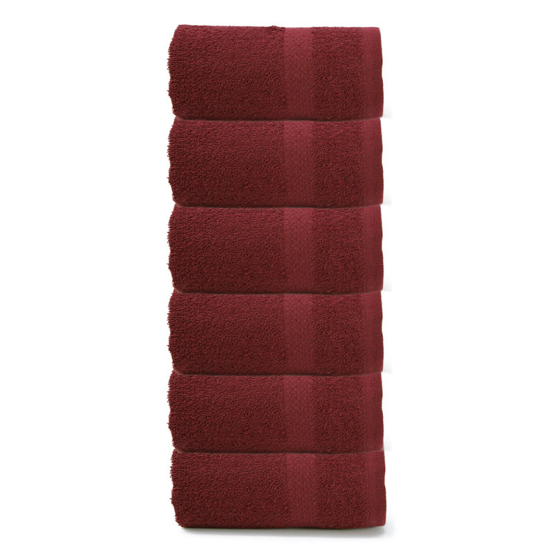Cotton Hand Towel, Burgundy