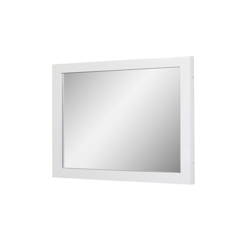 Miroir de salle de bain Kozeroff, Blanc, 28,3 po x 43,3 po