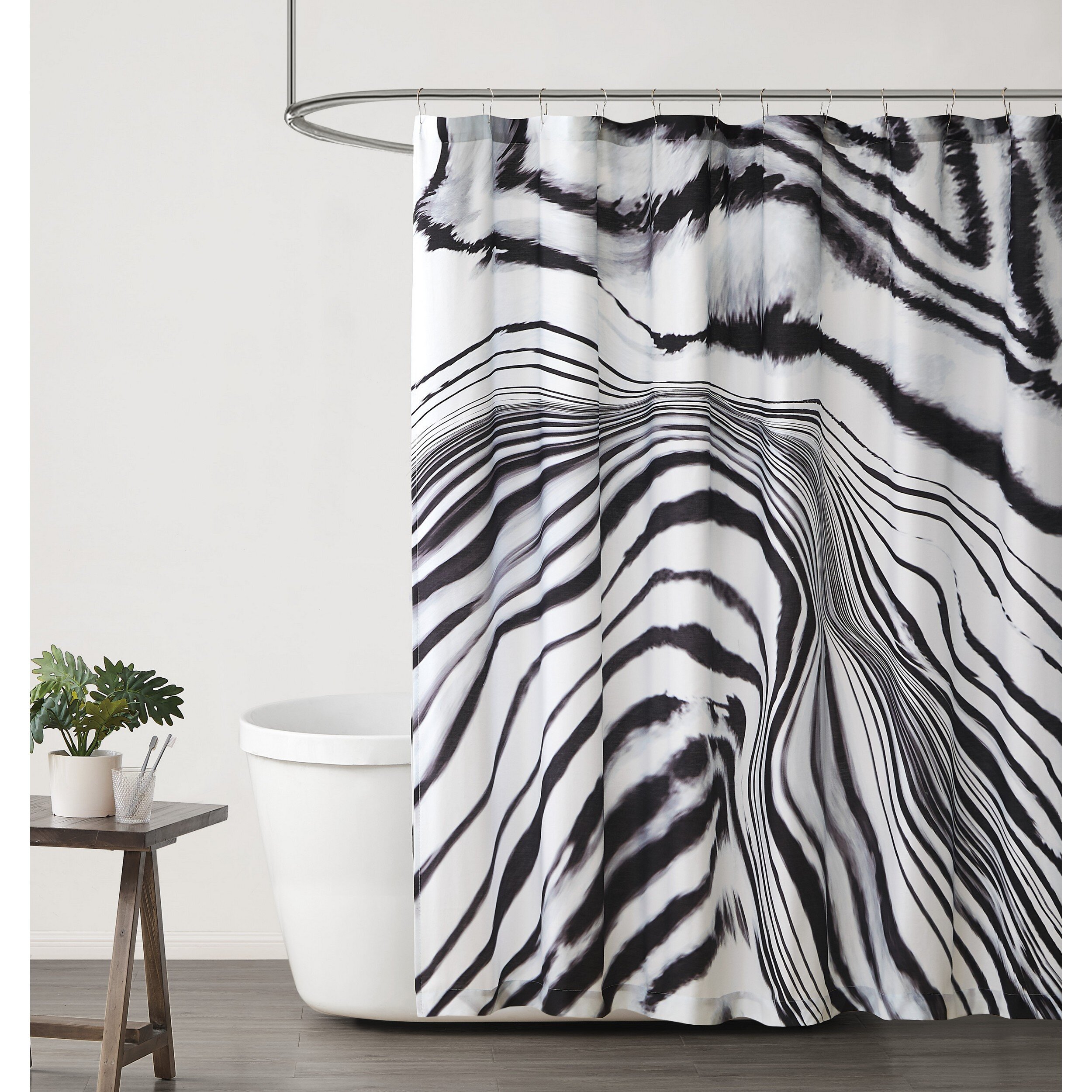 Vince Camuto Muse 100% Cotton Single Shower Curtain 