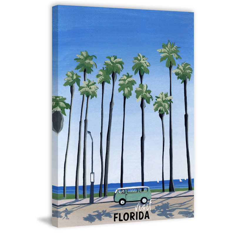 «Palm Tree Backdrop», impression sur toile tendue, H 36 po x l 24 po x 1,5 po