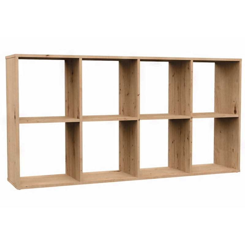 75cm H Standard Bookcase, (2 Shelves) 75cmH x 147cmW x 30cmD, Oak Artisan