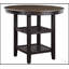 Élégante table à hauteur de comptoir avec deux tablettes, parfaite pour les espaces de vie modernes et transitionnels.-1965641438