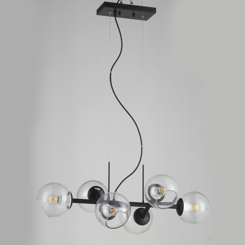 Luminaire suspendu linéaire unique 6 lumières Copernicus