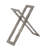 Modern Abstract Metal Sculpture - Contemporary Geometric Accent Decor Featuring Angular Intersecting Rectangles in Cast Aluminum and Stone for Bold Dimensional Display Art-277192916