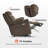 Small Dual Motor Power Recliner Lift Chair with Massage and Dual Heating, Adjustable Headrest, Extended Footrest, Fabric Upholstered-503550916