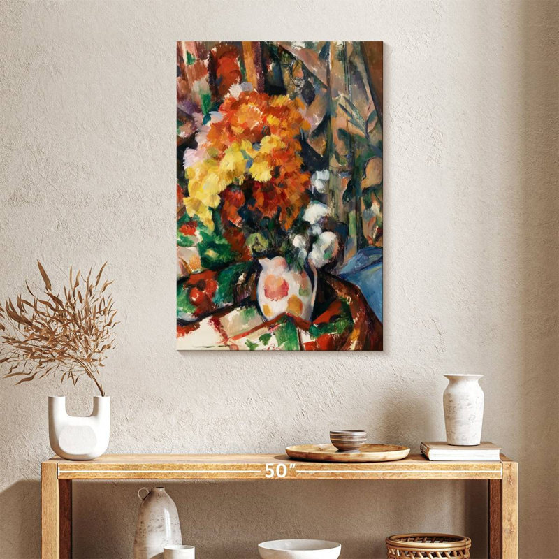 Le vase fleuri, H 36 po x l 24 po