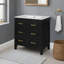 Meuble-lavabo noir élégant avec lavabo en céramique-901538004