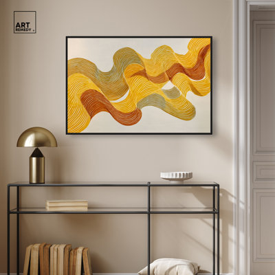 Sun Swell, impression sur toile encadrée par Art Remedy, cadre noir, 36 x 24