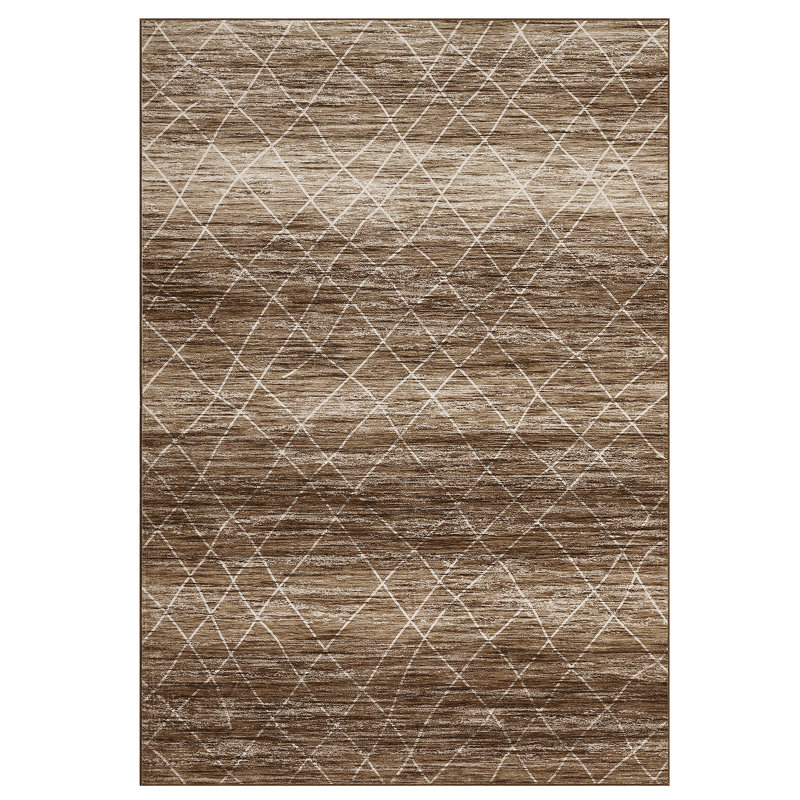 Randolph Boho Machine Washable Rug with Rubber Backing for Living Room Geometric Non-Slip Area Rug Indoor Carpet Non-Shedding Rug for Bedroom Dining Room Hallway Kitchen Office Playroom Nursery