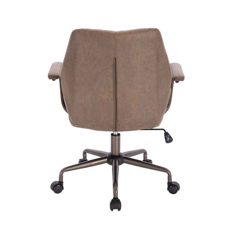 Chaise de bureau en suède MCKINLEY 01, Vert olive