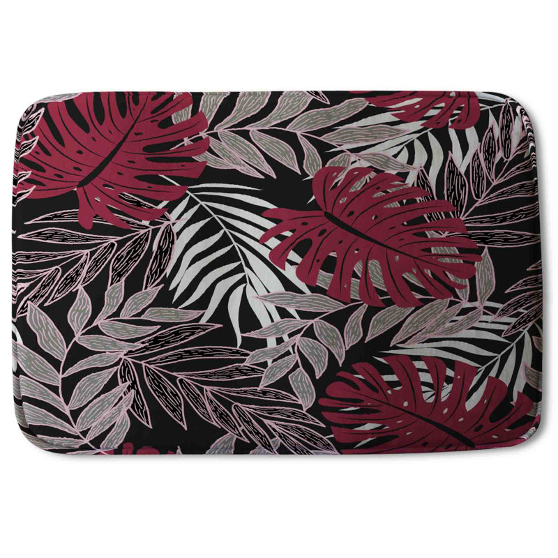Akila Memory Foam Non-Slip Bath Rug, Floral 6