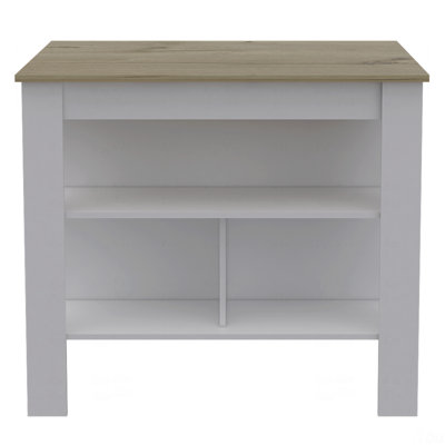Kitchen Island Antibacterial, Three Shelves, Four Legs