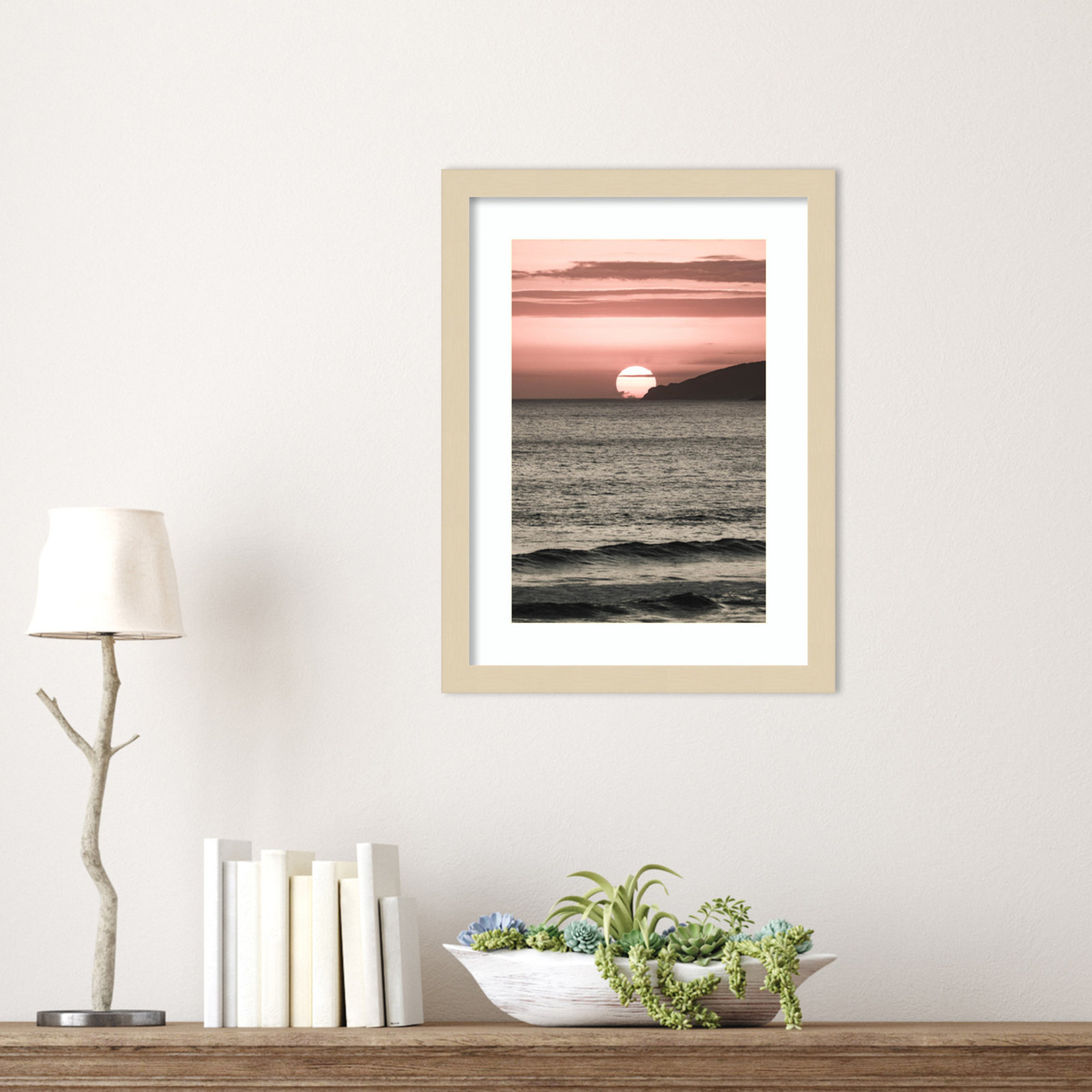 Daisey "Melting Skies" Print, Brown , 17" H x 13" W