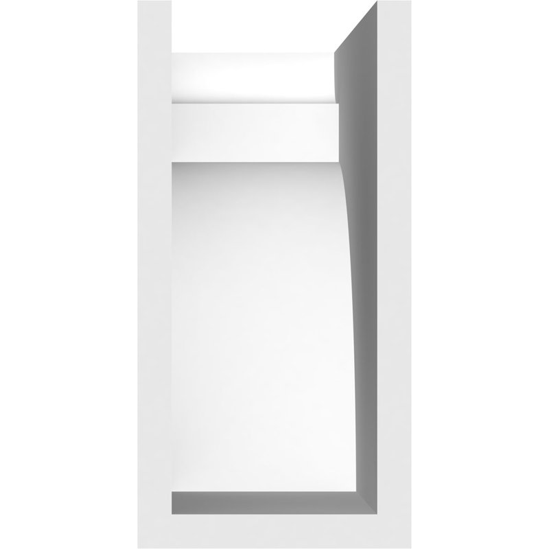 Queue de chevron standard en PVC de qualité architecturale Yorktown, H 8 po x L 4 po x P 12 po