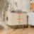 20"Smart nightstand with USB Wireless Charging, LED 3-Color Lights, and Bluetooth Speakers-101201815