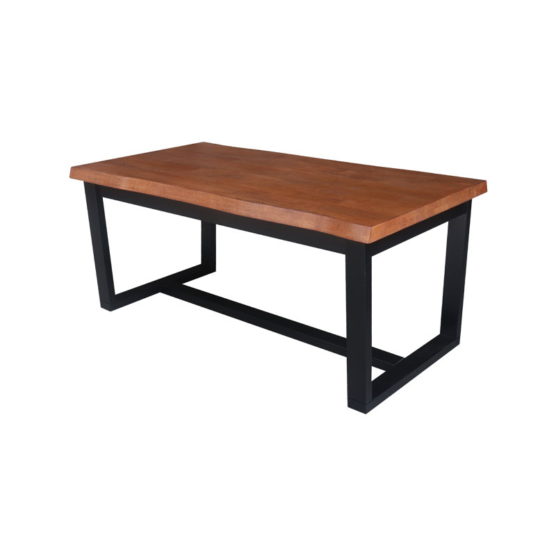 Dreah Live Edge Coffee Table, Bourbon Oak/Black