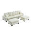 Modulaire avec velours côtelé, surdimensionné à 5 places en forme de L et de U, coussin ultra confortable, assise épaisse et relaxante, assemblage facile pour le salon, canapé modulaire rembourré en velours côtelé, forme, support en mousse haute,