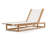 84" Long Teak Single Chaise Sling Lounger