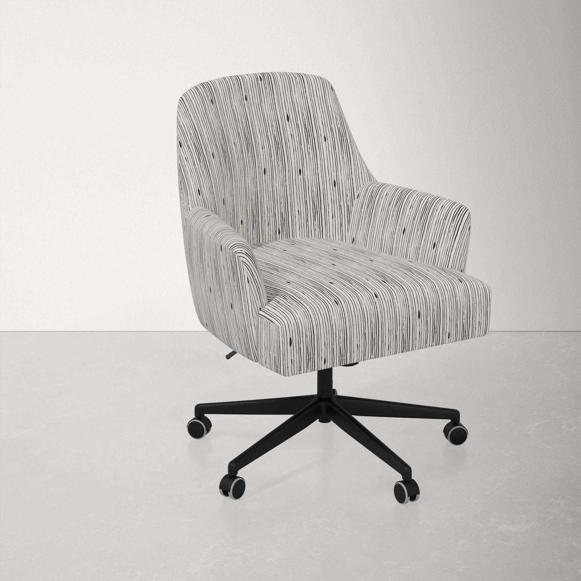 Aatos Swivel Office Chair, Shibori Stripe Ink