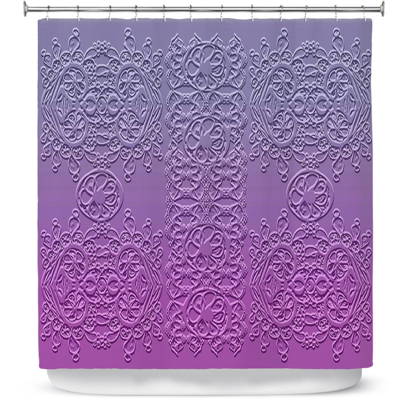 Rideau de douche à raisin simple dentelle fumé