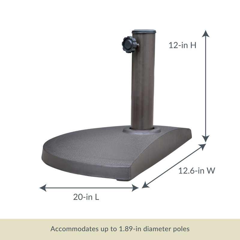 Base de parasol autoportante en résine Bocana