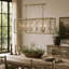 Euphony 8-Light Metal Caged Rectangular Linear Chandelier-1952441574