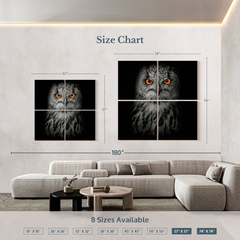 Brampt Intense Eagle Owl, 57" H x 57" W