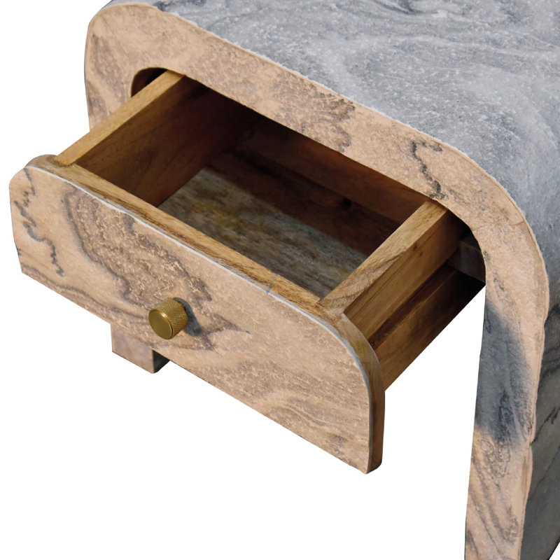 Table de chevet avec rangement, Marbre