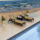 Suffern 26.75'' Outdoor Wicker Chaise Lounge Set with Table